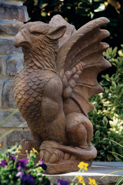 Griffin Garden Sculpture Eagle Head Classical Style Gargoyle Statuary
